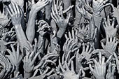 Famous Thailand temple or white temple, Wat Rong Khun,at Chiang Rai province, northern Thailand.
